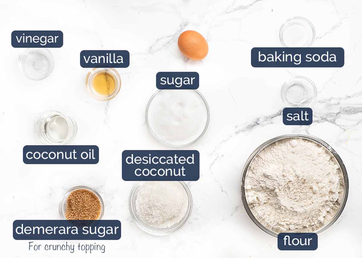 Ingredients in mango muffins
