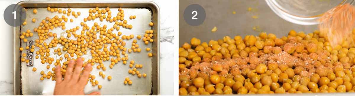 How to make Spicy maple roasted carrots with crispy chickpeas with yogurt sauce