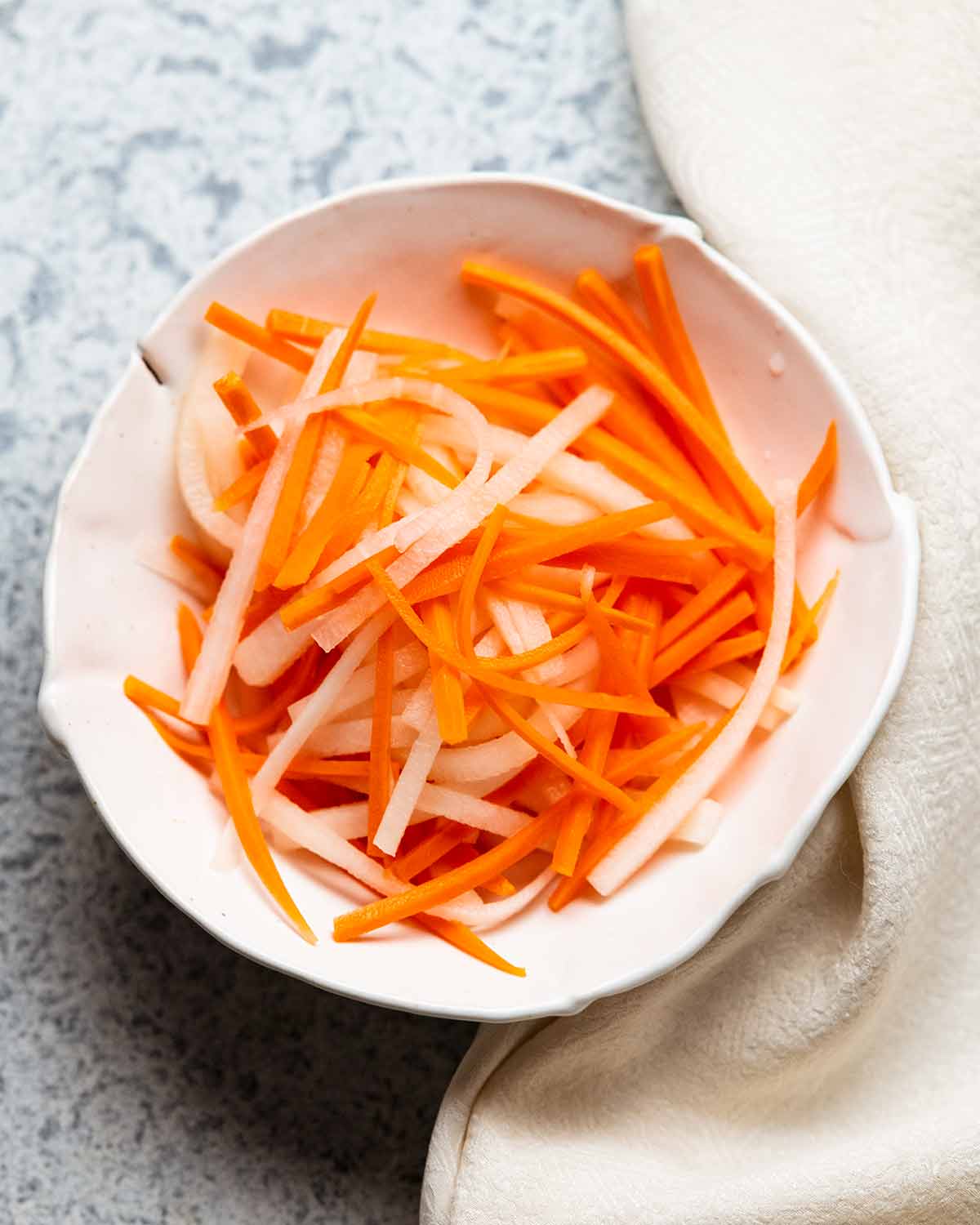 Vietnamese pickled carrots and daikon (radish)